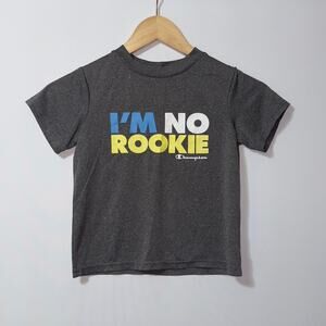 Champion gray ‘I’m No Rookie’ Graphic Tee kids size 5